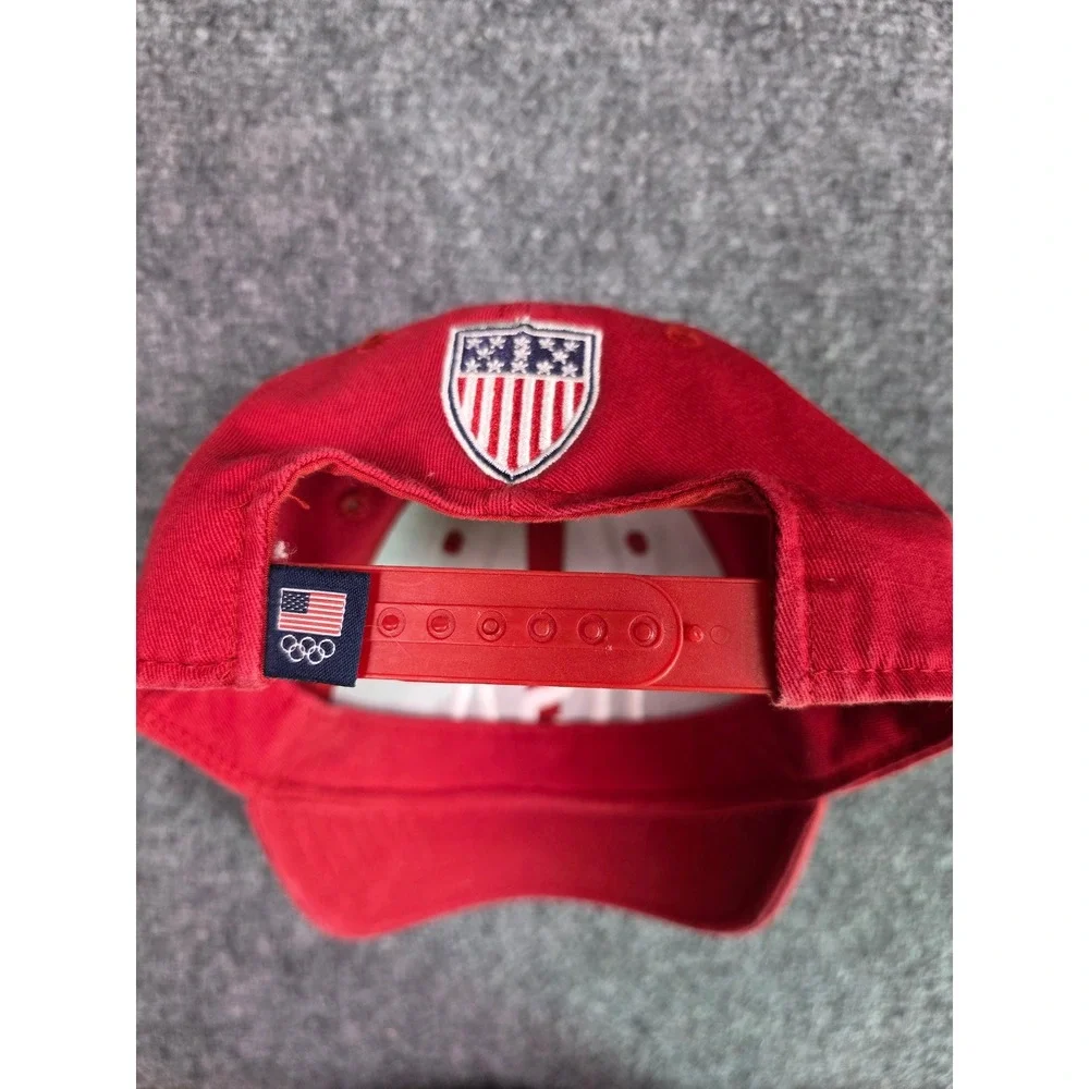 Team USA Olympic Apparel Hat Adult OSFM Red Snapback Baseball Cap‎ Embroidery